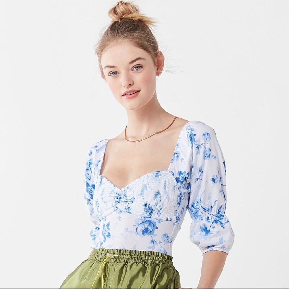 UO Out From Under Maeve Smocked Bodysuit